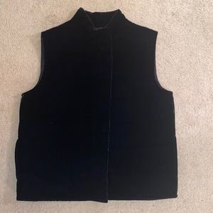 Women’s Black Velvet Puffer Vest